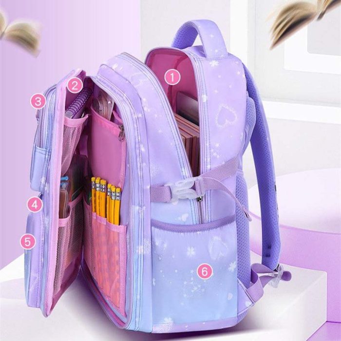 کوله پشتی دخترانه کتابی