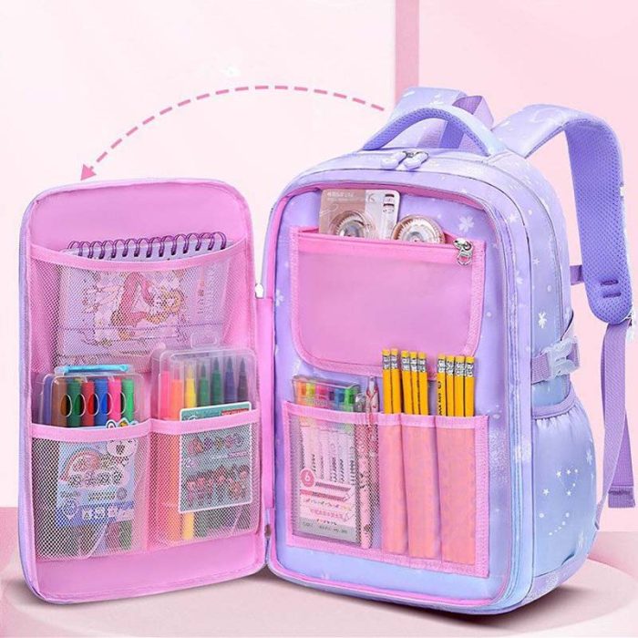 کوله پشتی دخترانه کتابی