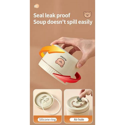 ظرف غذا استیل ۲ طبقه طرح تدی