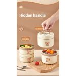 ظرف غذا استیل ۲ طبقه طرح تدی