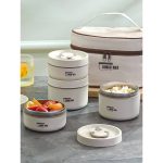 ظرف غذا استیل ۴ قلو به همراه کیف