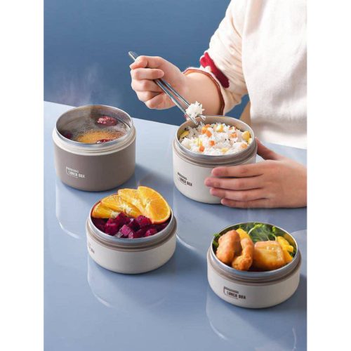 ظرف غذا استیل ۴ قلو به همراه کیف