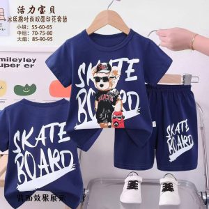 تیشرت و شلوارک طرح خرسی