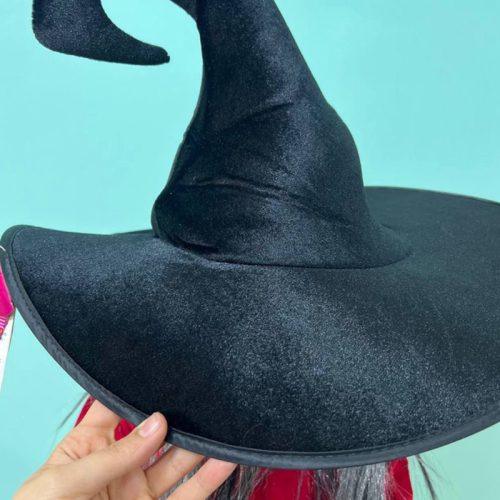 کلاه جادوگری هالوین مخمل مودار