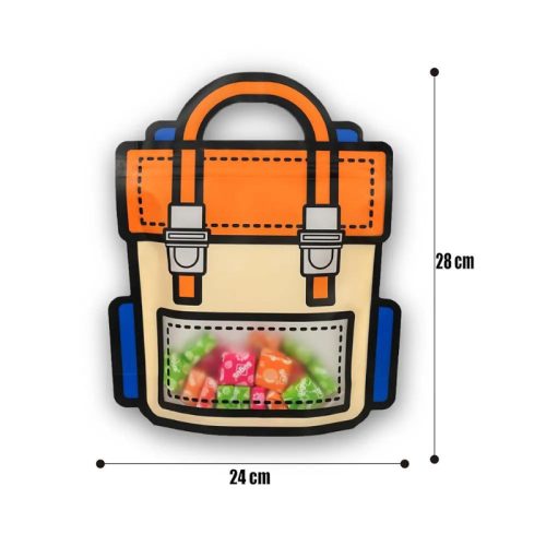 زیپ کیپ فانتزی طرح کیف مدرسه