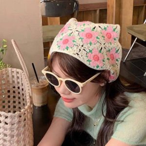 اسکارف بافت گل طرح دزیره