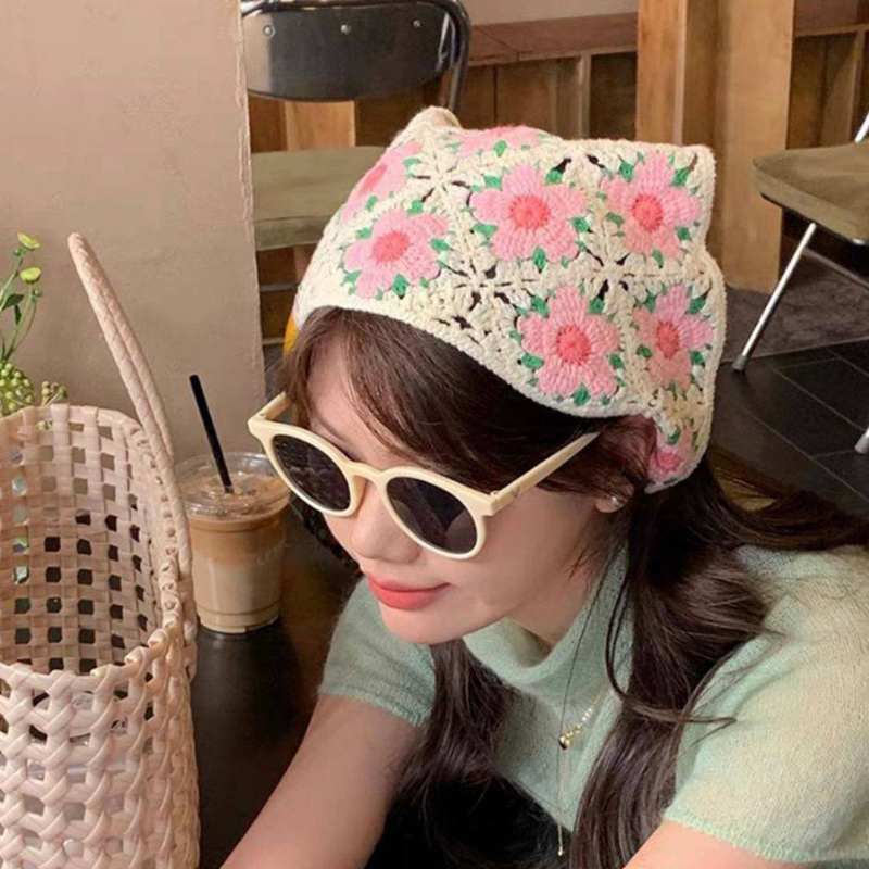 اسکارف بافت گل طرح دزیره