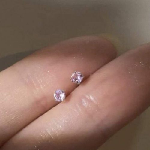 گوشواره نگین دار تک نگین ژوپینگ