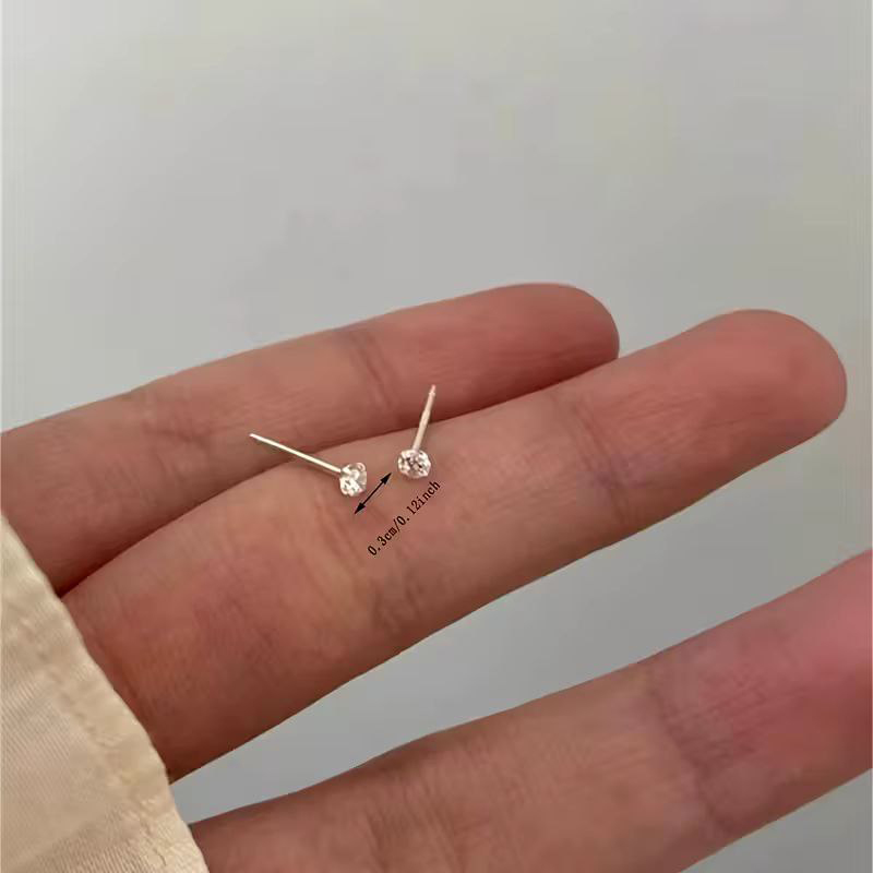 گوشواره نگین دار تک نگین ژوپینگ