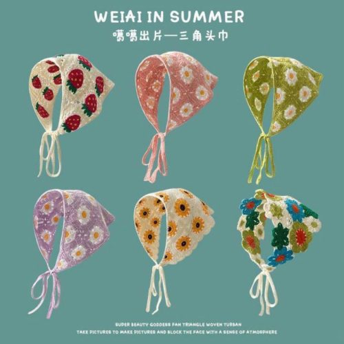 اسکارف بافت گل طرح دزیره