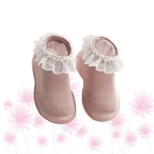 کفش ژله ای جورابی دخترانه دانتل دار