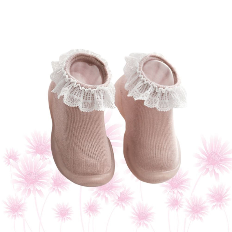 کفش ژله ای جورابی دخترانه دانتل دار