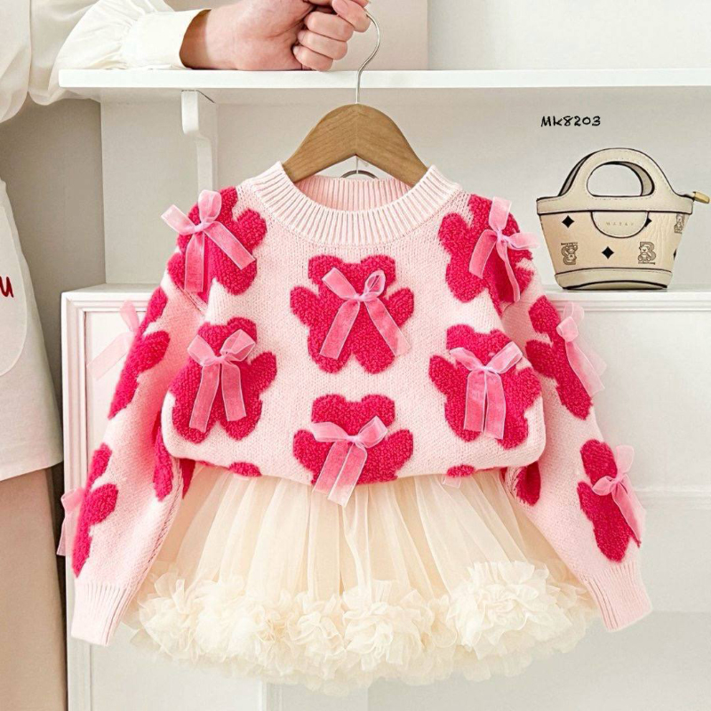 ⁨ ست دو تیکه بلوز دامن پاپیونی