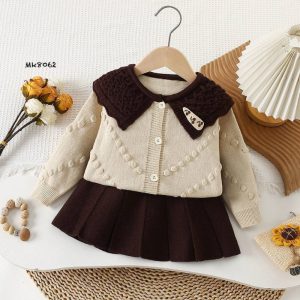 ست بلوز دامن بافت طرح گیلاس