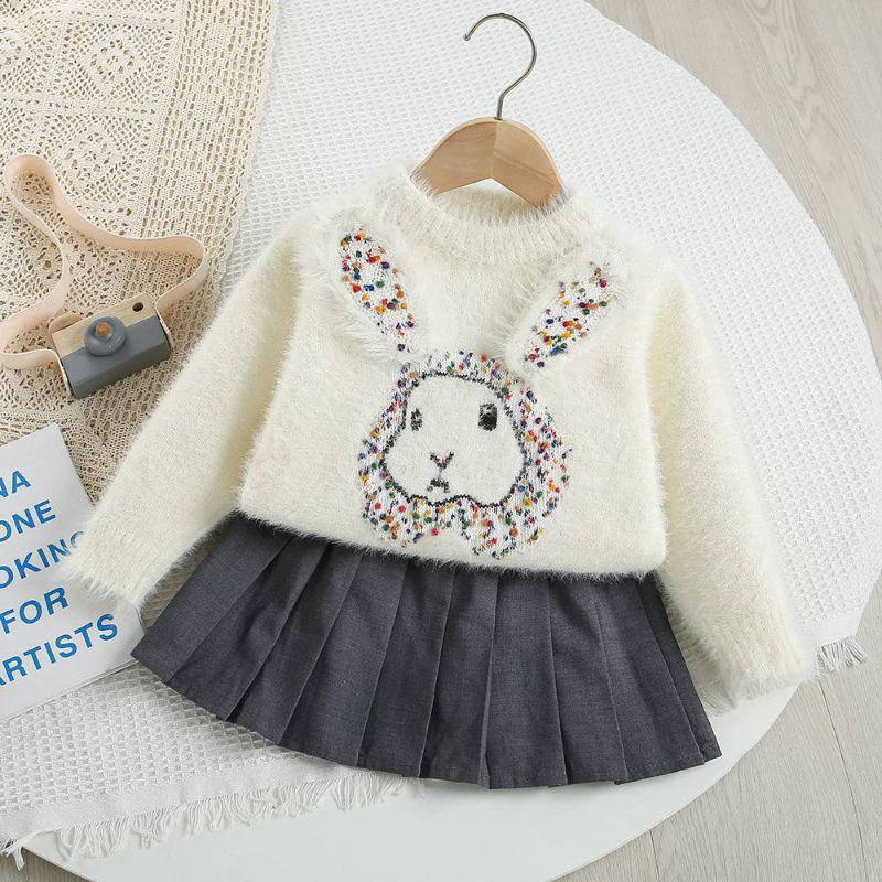 ست بلوز دامن بافت طرح خرگوشی