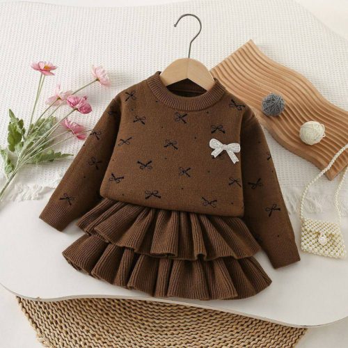 ست بلوز دامن بافت پاپیونی