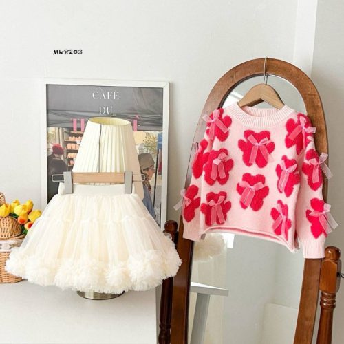  ست دو تیکه بلوز دامن پاپیونی