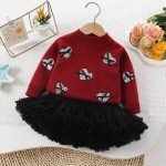 ⁨ ⁨ست دو تیکه بلوز دامن قلب پاپیونی