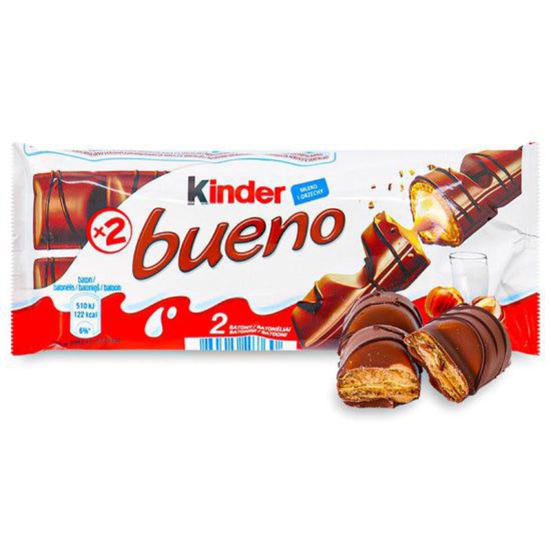 ویفر شکلاتی با کرم فندق Kinder Bueno