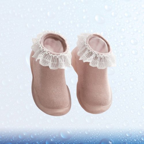 کفش ژله ای جورابی دخترانه دانتل دار