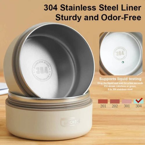 ظرف غذا استیل ۲ قلو به همراه کیف