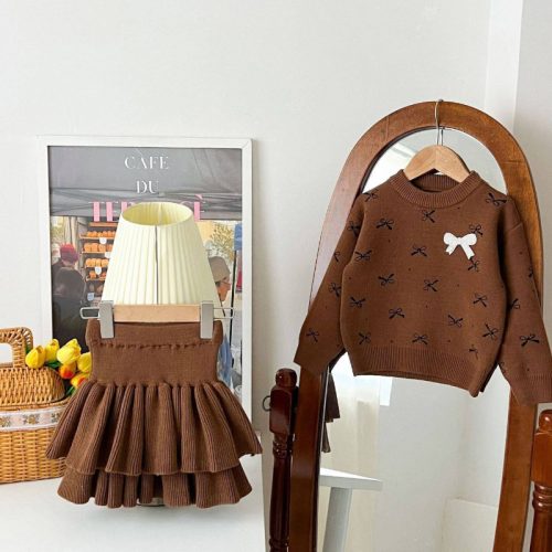 ست بلوز دامن بافت پاپیونی