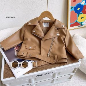 ⁨ کت کاپشن چرمی لاکچری