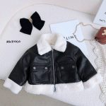 ست کت و دامن چرم خزدار