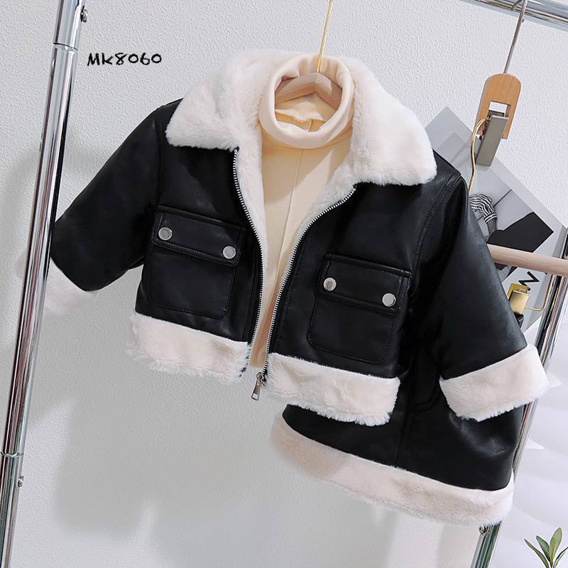 ست کت و دامن چرم خزدار