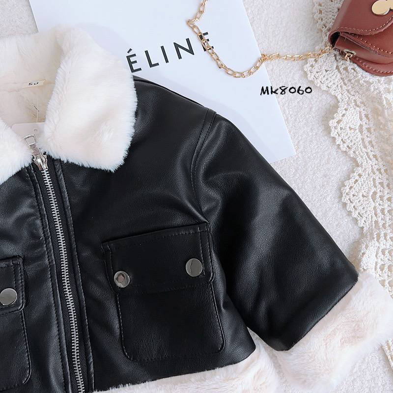 ست کت و دامن چرم خزدار