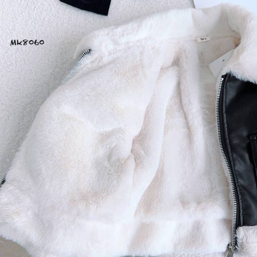 ست کت و دامن چرم خزدار