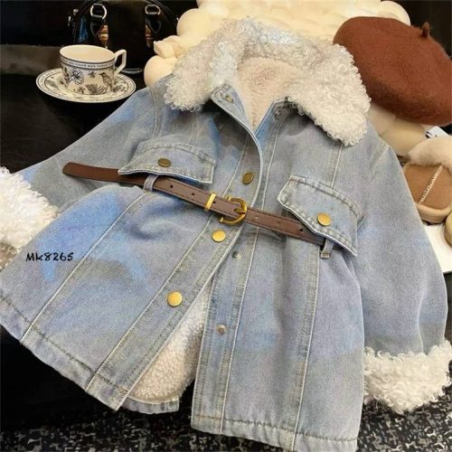 کاپشن جین طرح خز