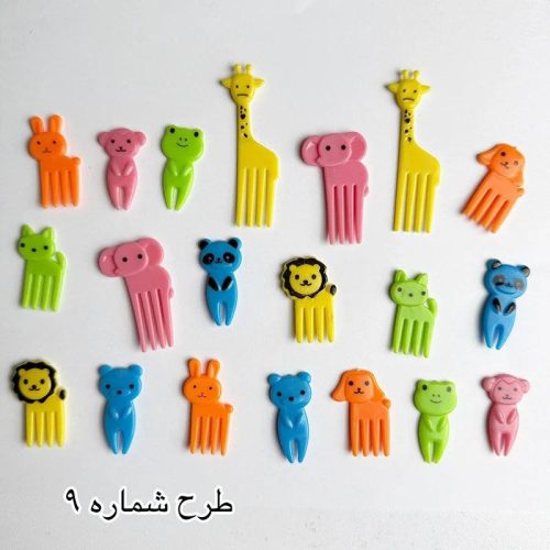 چنگال میوه کودک طرح حیوانات فانتزی