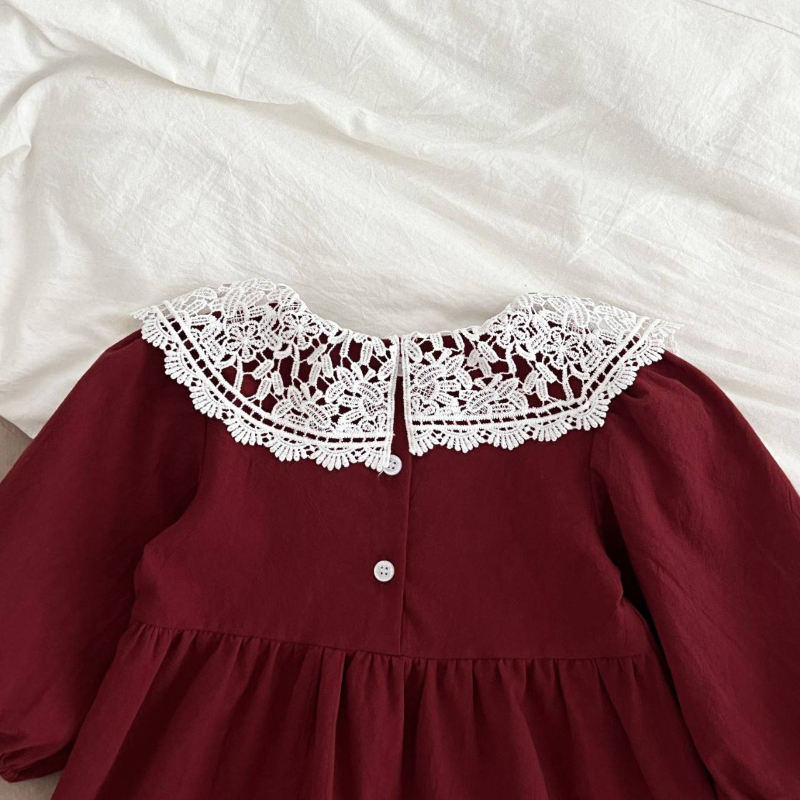 سارافن یقه گیپور قرمز