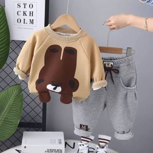 ⁨ ست بلوز شلوار طرح خرسی