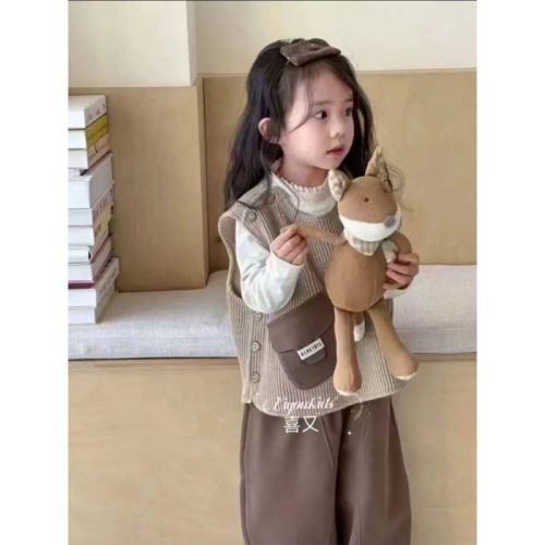  ست بلوز شلوار و ژیله طرح خرگوش