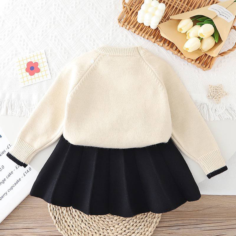 ⁨ ست بلوز دامن بافت خالخالی