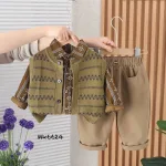 ست شومیز، شلوار و ژیله پسرانه با طراحی شیک برای کودکان ۲ تا ۶ سال