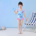 مایو دخترانه فانتزی طرح پری دریایی چین‌دار