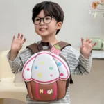 کوله پشتی فانتزی طرح کاپ کیک سه بعدی