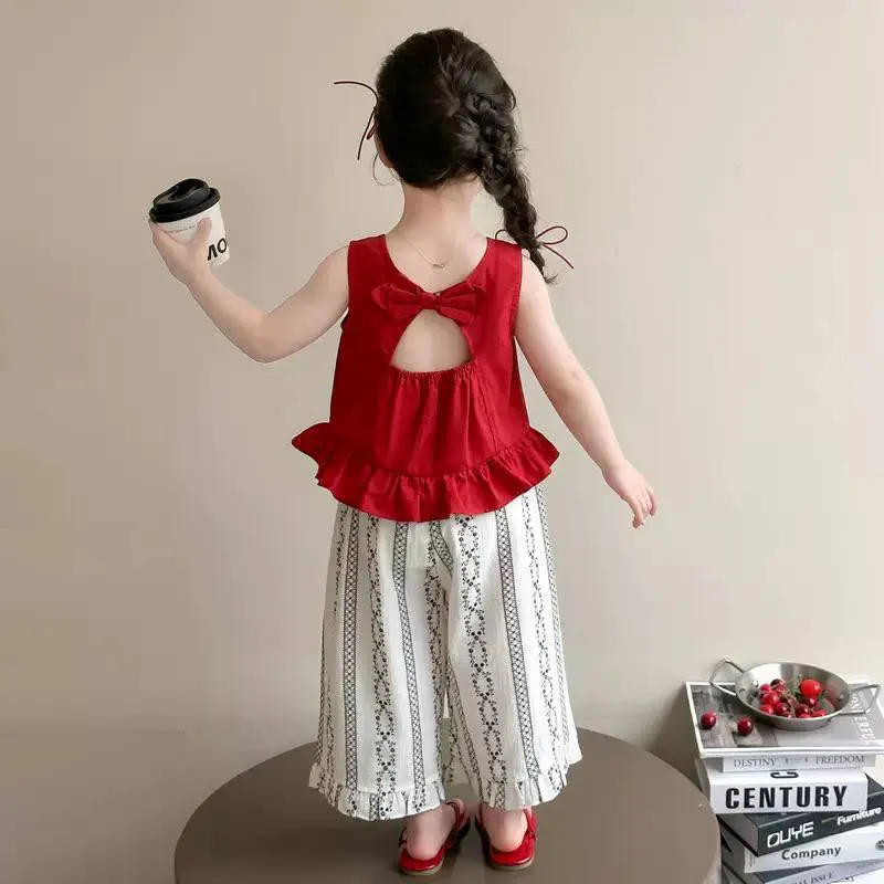 ست دو تیکه شومیز و شلوار دخترانه وارداتی (مناسب کودکان ۲ تا ۷ سال)