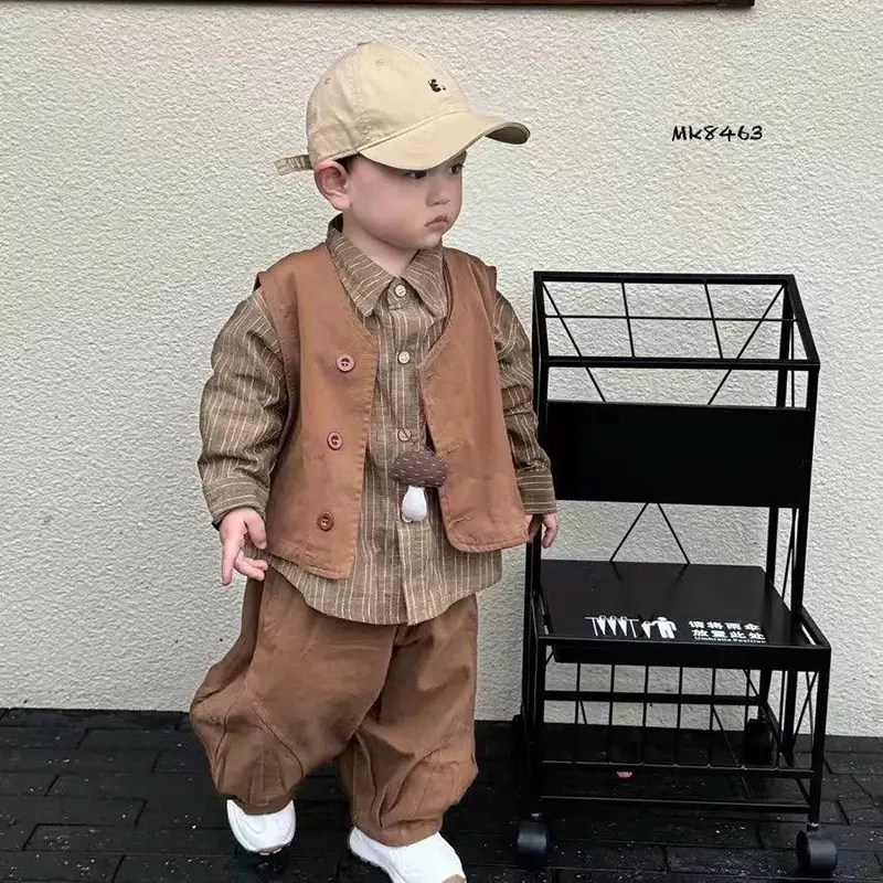 ست سه تیکه شومیز، شلوار و جلیقه پسرانه