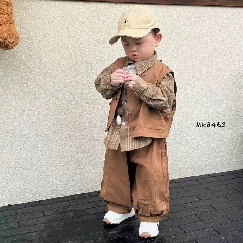 ست سه تیکه شومیز، شلوار و جلیقه پسرانه