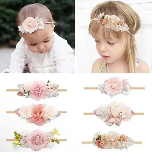 هدبند فانتزی طرح flower (مناسب نوزادی تا 2 سال)