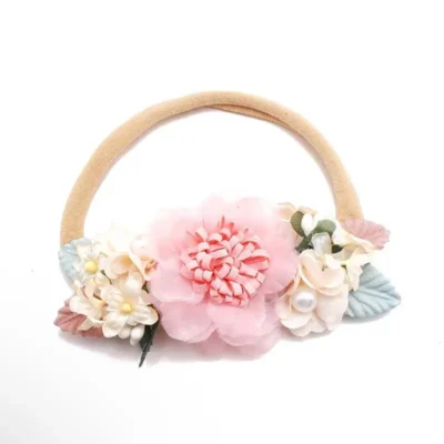 هدبند فانتزی طرح flower (مناسب نوزادی تا 2 سال)
