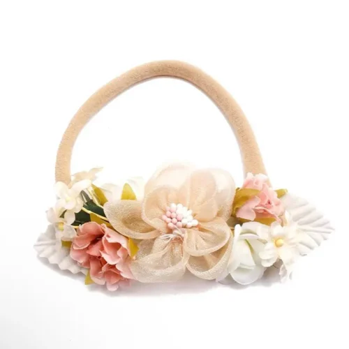هدبند فانتزی طرح flower (مناسب نوزادی تا 2 سال)